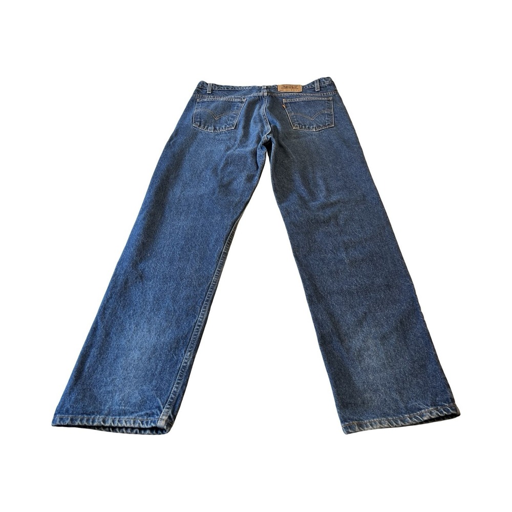 Vintage Levi's 505 Mens Orange Tab 36x32 Dark Straight Leg‎ 1995 Denim Jeans - Picture 7 of 7